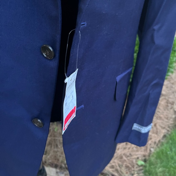 Hickey Freeman Blue Blazer 40L 100% Wool. NEW $100 - Picture 8 of 10